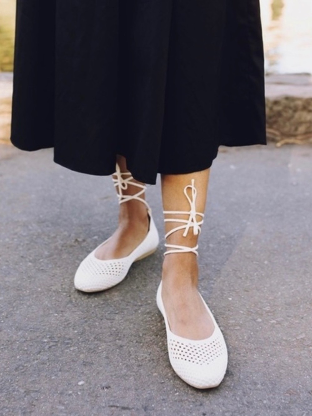 Rothy's Square Wrap Blanc Mesh